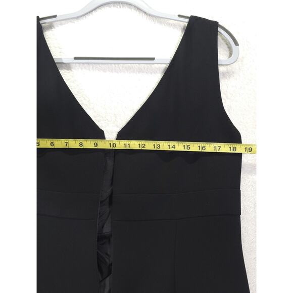 Tahari Arthur S Levine Black Dress Sleeveless Women 14 Office Staple Layering - Picture 4 of 10